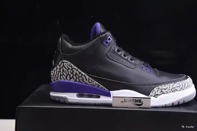 Reps TBK CT8532-050 Court Jordan Retro 3 Purple Air Black 0404